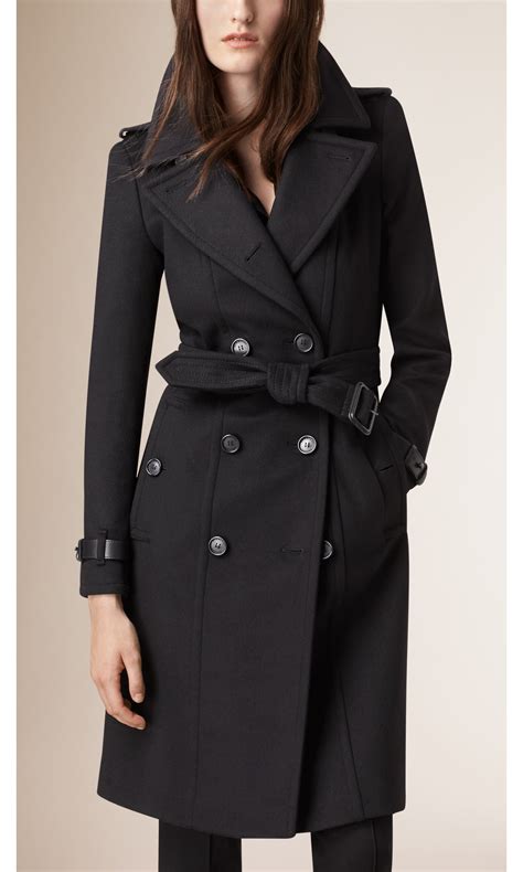 black Burberry coat